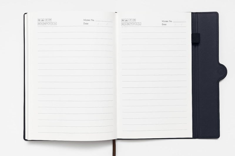 Schmick A5 Journal Notebook Diary for Men Women | Office Journal Diary Notebook with Magnetic Flip Lock and Mobile Holder Pocket (200 Ruled Pages, 6 x 8.5 Inches, 80 GSM) (Round Mag. Black) - Image 4