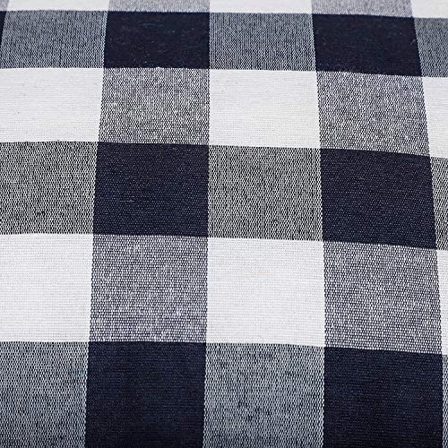 Atootfusion Black and White Cotton Blend 210 TC Fabric Width 82 Inch use for Table Cloth Fridge ac Cover Unstitched Pack of 5 Meter - Image 1