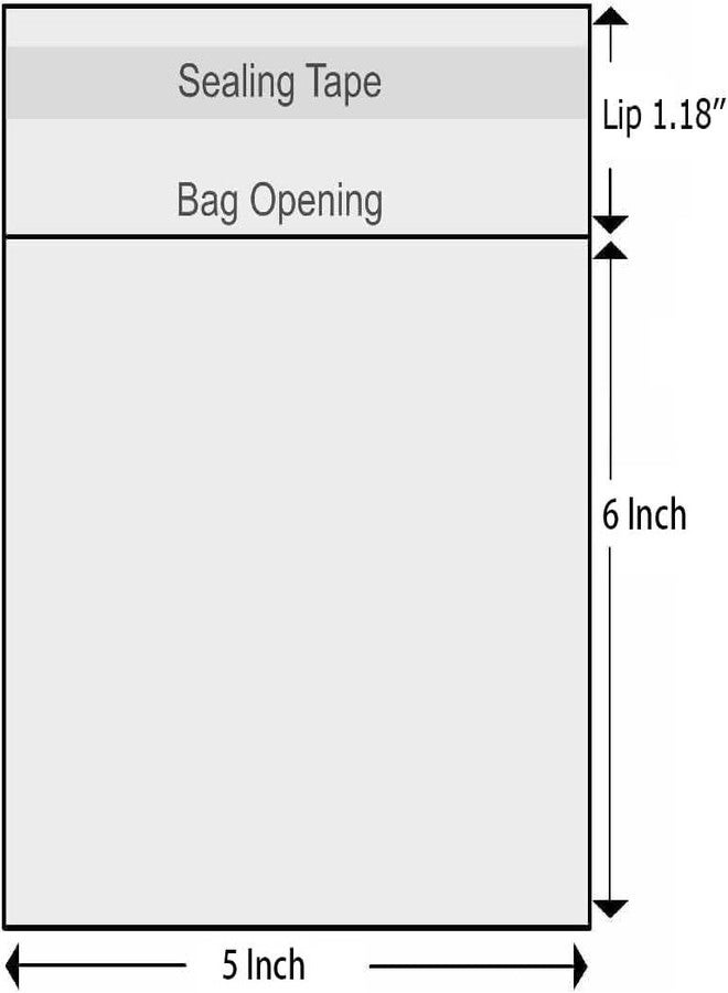 Delatanus Cookie Bags,5x6 Inch Treat Bags,Cellophane Cello Clear Plastic Sleeves,Gift Giving Packaging-150 Pcs - Image 2
