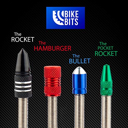 Bike Bits Presta Caps (Green, Pocket Rocket) - Image 2
