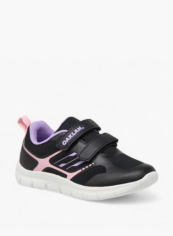 Oaklan by Shoexpress Logo Print Sports Shoes with Hook and Loop Closure  - Image 2