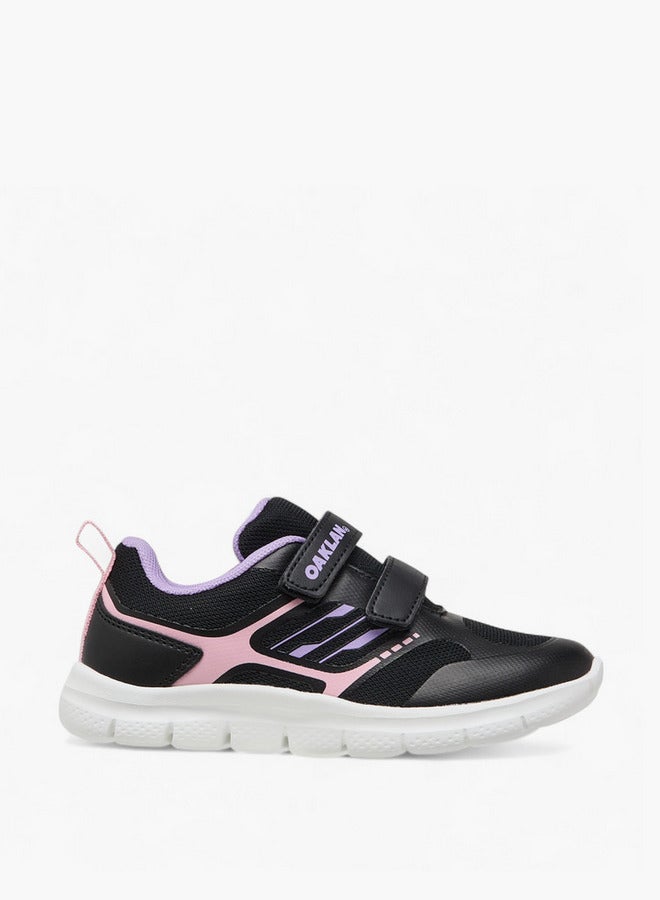 Oaklan by Shoexpress Logo Print Sports Shoes with Hook and Loop Closure  - Image 3