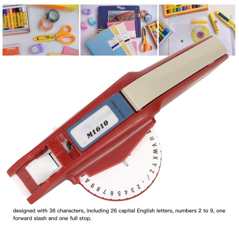 Manual Embossing Label Maker Portable Printer with 36 Characters for Home Office DIY Crafts - Image 4