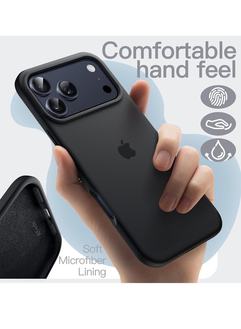 iPhone 17 Pro Max Case Liquid Soft Silicone iPhone 17 Pro Max Cover Anti Scratch with Inside Microfiber Lining Shockproof Protective Phone Case for iPhone 17 Pro Max - Image 4