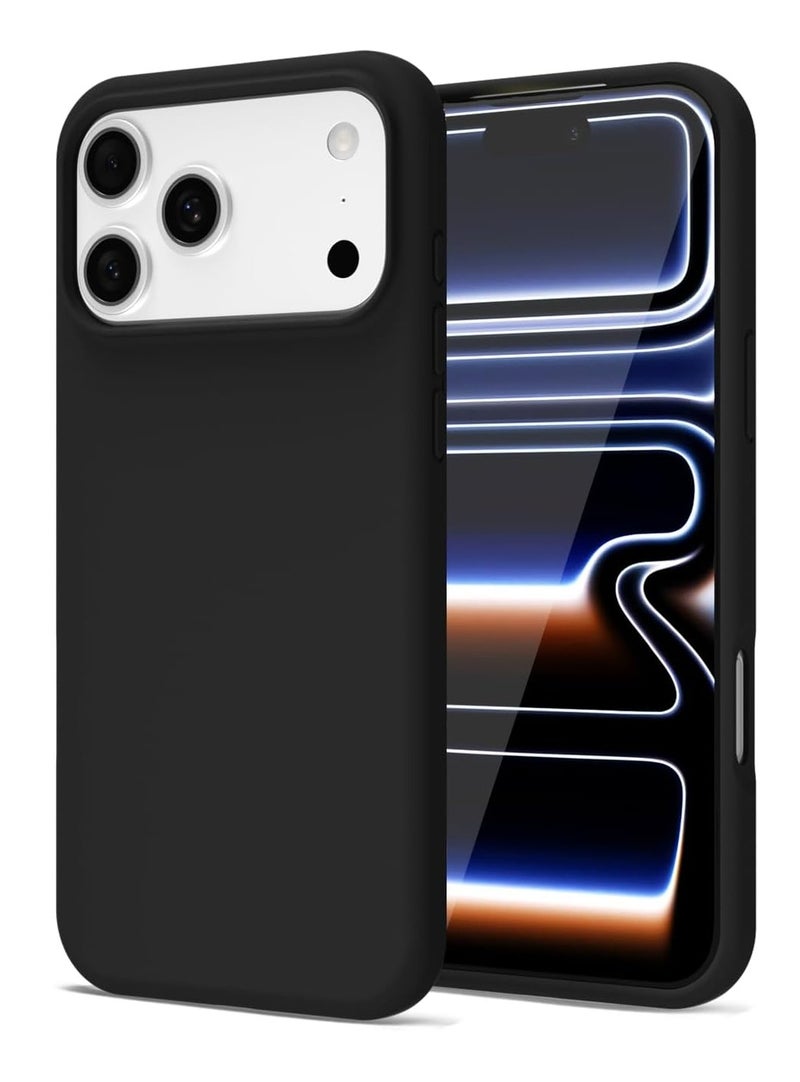 غطاء iPhone 17 Pro Max – حافظة ناعمة من السيليكون السائل مقاومة للصدمات، مع بطانة داخلية من الألياف الدقيقة (مايكروفايبر) وطبقة خارجية مقاومة للخدش. - Image 1