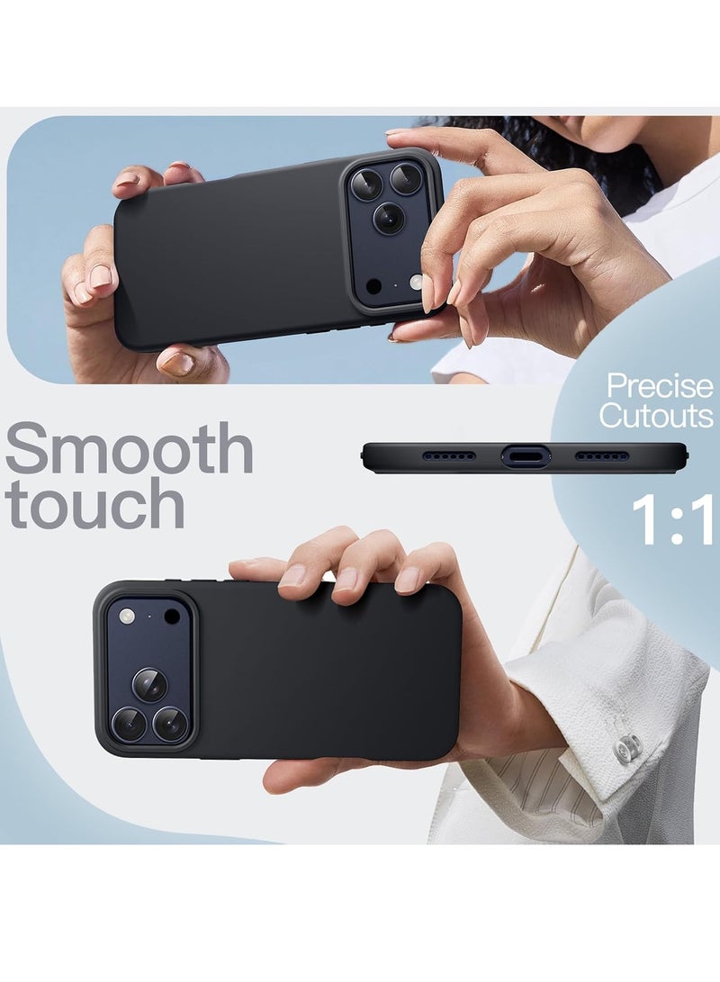 غطاء iPhone 17 Pro Max – حافظة ناعمة من السيليكون السائل مقاومة للصدمات، مع بطانة داخلية من الألياف الدقيقة (مايكروفايبر) وطبقة خارجية مقاومة للخدش. - Image 3