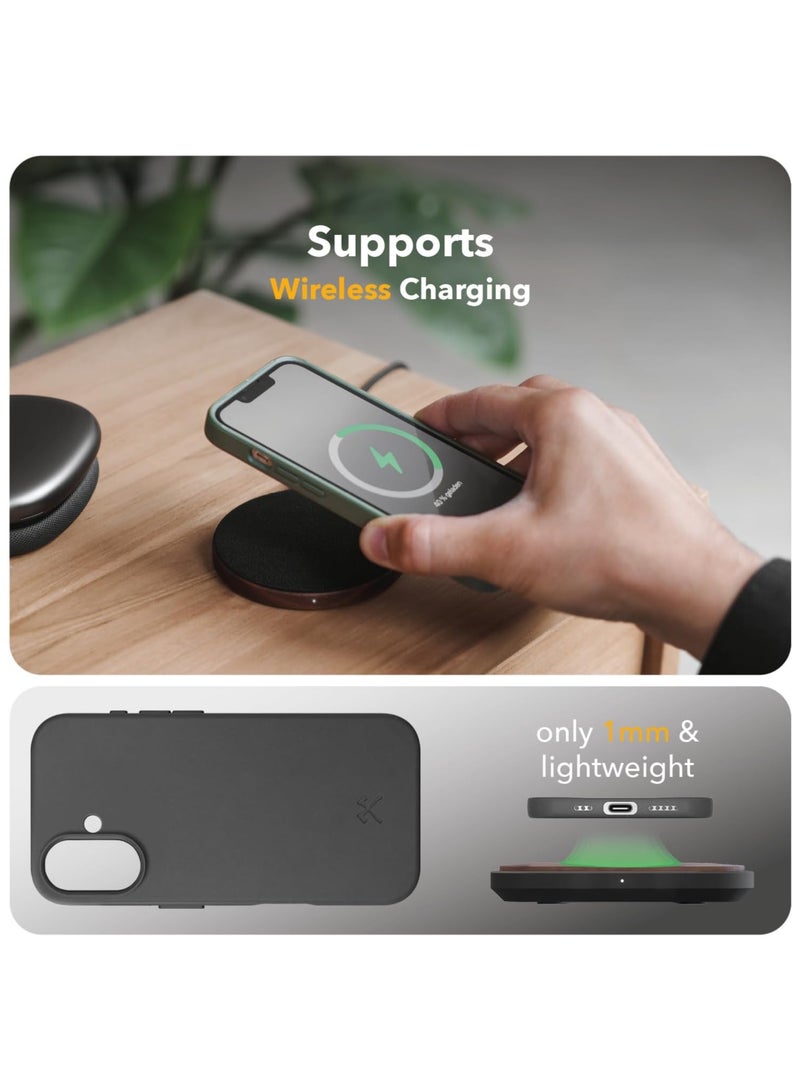 ACLIX Silicone Case Compatible with iPhone 16 Plus, Slim Liquid Silicone Phone Case with 3-Layer Soft Rubber Shockproof Bumper with TPU Lining (Black) - Image 2