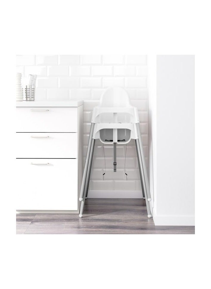 بلومنغ تايم كرسي طعام مرتفع قابل للتحويل 3 في 1 مع صينية قابلة للإزالة، خالٍ من مادة BPA وتصميم سهل التنظيف للأطفال من عمر 6 أشهر فما فوق (أبيض) - Image 4