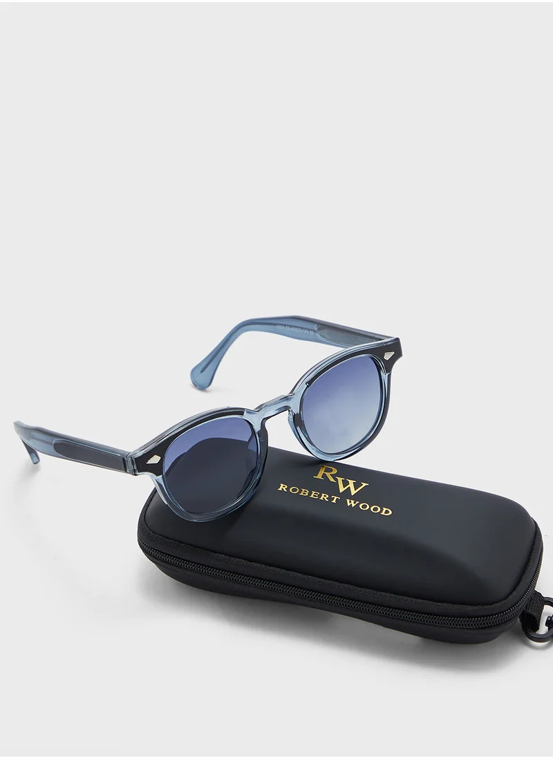 Robert Wood Polarized Lens Wayfarer Sunglasses