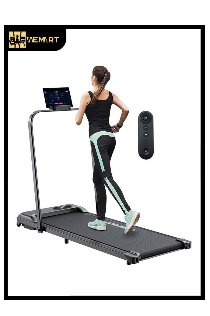 ويمارت بساط مشي 3 في 1,جهاز سير كهربائي، جهاز جري منزلي سير,جهاز جري مع جهاز تحكم عن بعد ومقبض، جهاز جري محمول قابل للطي بقوة 2.5 حصان، جهاز جري منزلي تحت المكتب - Image 1