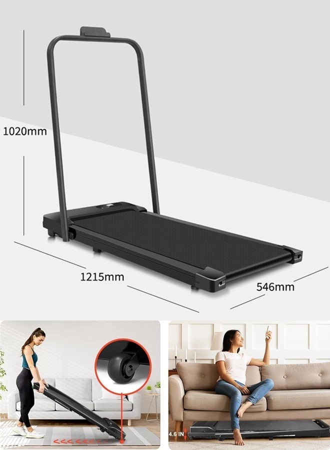 ويمارت بساط مشي 3 في 1,جهاز سير كهربائي، جهاز جري منزلي سير,جهاز جري مع جهاز تحكم عن بعد ومقبض، جهاز جري محمول قابل للطي بقوة 2.5 حصان، جهاز جري منزلي تحت المكتب - Image 5