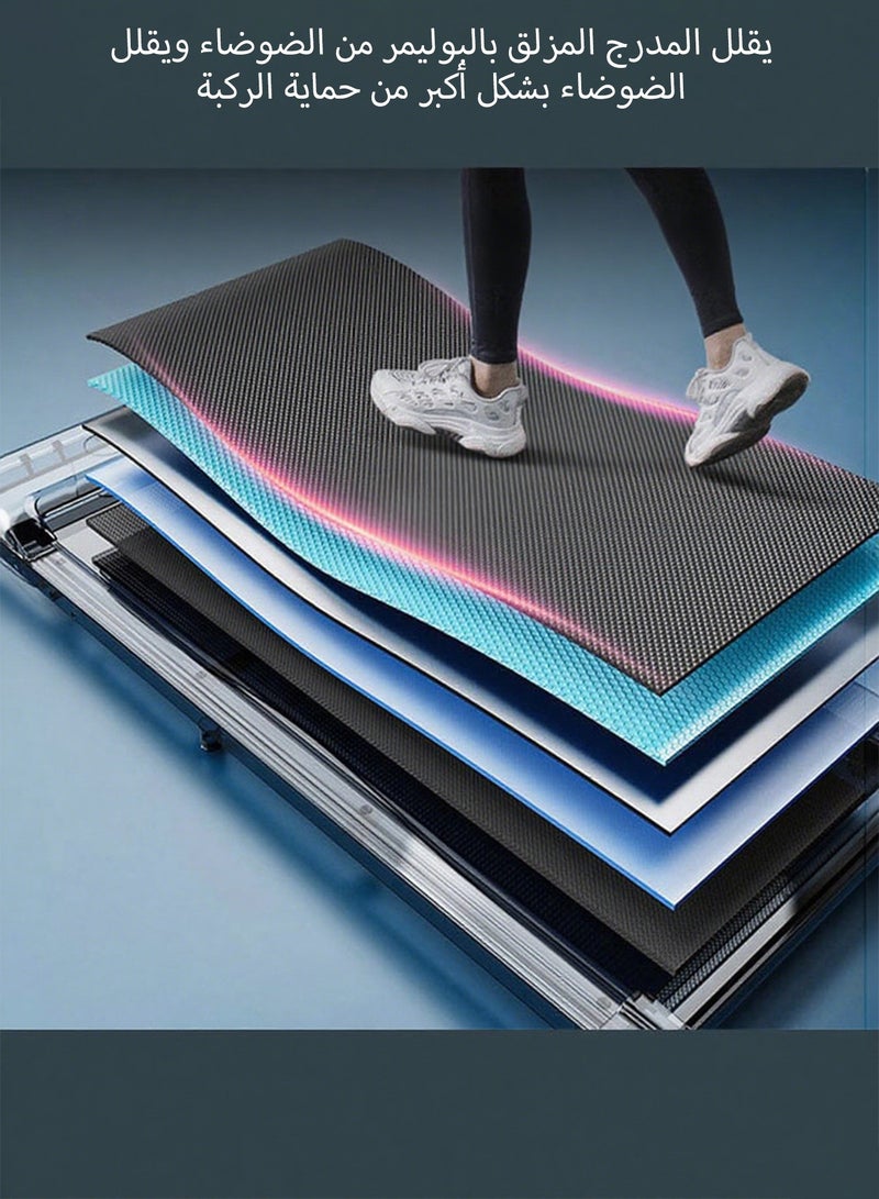 ويمارت بساط مشي 3 في 1,جهاز سير كهربائي، جهاز جري منزلي سير,جهاز جري مع جهاز تحكم عن بعد ومقبض، جهاز جري محمول قابل للطي بقوة 2.5 حصان، جهاز جري منزلي تحت المكتب - Image 4