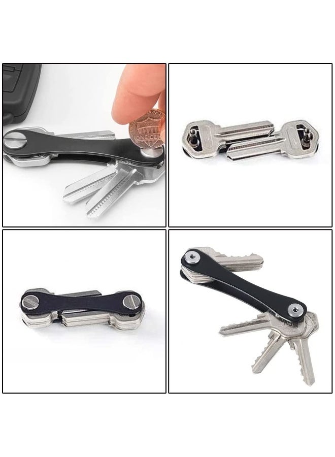 2Pcs Multifunctional Key Storage Holder Keychain Organizer EDC Keychains - Image 4