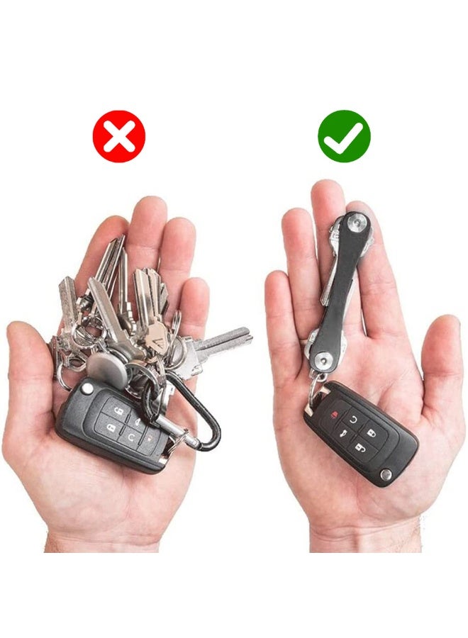 2Pcs Multifunctional Key Storage Holder Keychain Organizer EDC Keychains - Image 2