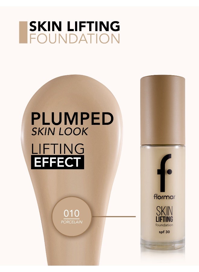 flormar Skin Lifting Foundation – 010 Porcelain – Creamy Texture, Firming Care Effect, SPF 30, Smooth Youthful-Looking Finish - Image 5