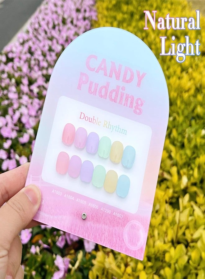 دابل ريذم مجموعة طلاء جل من دبل ريذم، 6 قطع، 15 مل، نفس اللون ونفس الزجاجة، مجموعة طلاء جل قابلة للنقع، فن الأظافر، مانيكير، صالون، اصنعها بنفسك في المنزل للنساء (جيلي وردي، أرجواني، أخضر، أصفر، أزرق-T6-22) - Image 5