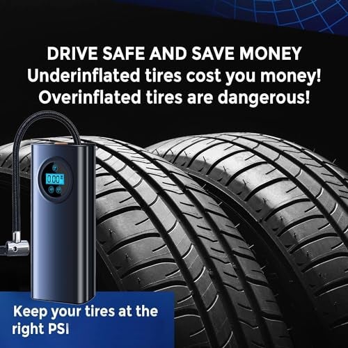 US1984 Air Compressor Tyre Inflator for Car, Rechargeable Electric Portable Air Pump, 2X Faster, 150PSI, Auto Off, Accurate Pressure Display, Smart Tyre Inflator for Cars, Bikes, Cycle, Inflatables - Image 4