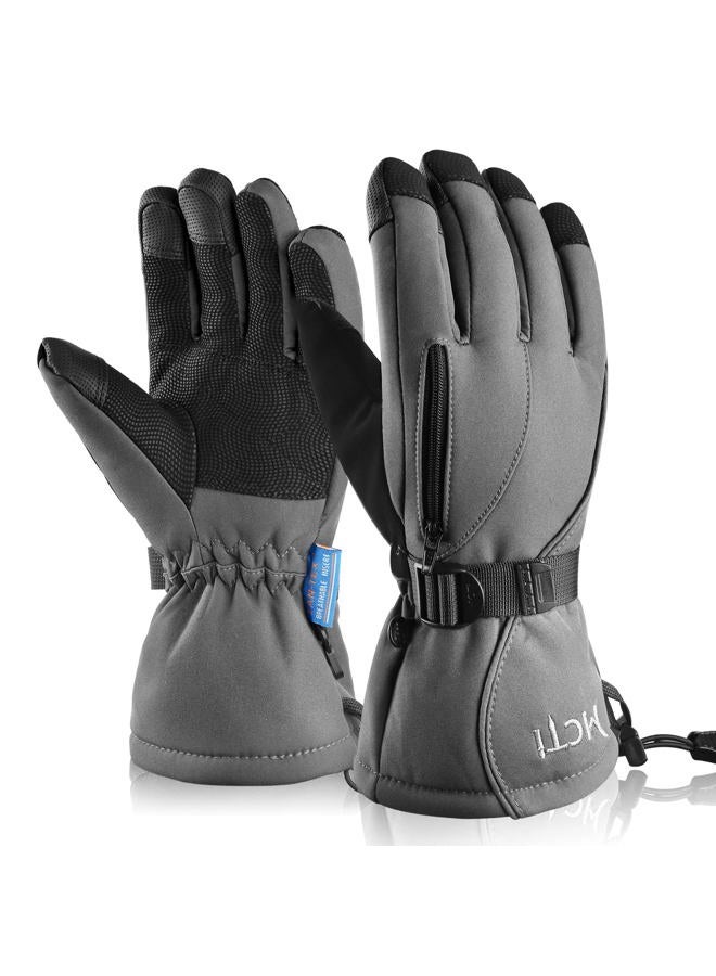 MCTi Waterproof Mens Ski Gloves Winter Warm 3M Thinsulate Snowboard Snowmobile Cold Weather Gloves - Image 1