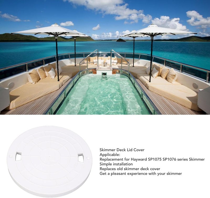 Aramox Skimmer Deck Lid Cover SPX1075C1 Replacement for Hayward SP1075 SP1076 Series Skimmer 8 3/4in Diameter, Plastic Construction, Aramoxx71ytqrab3 - Image 2