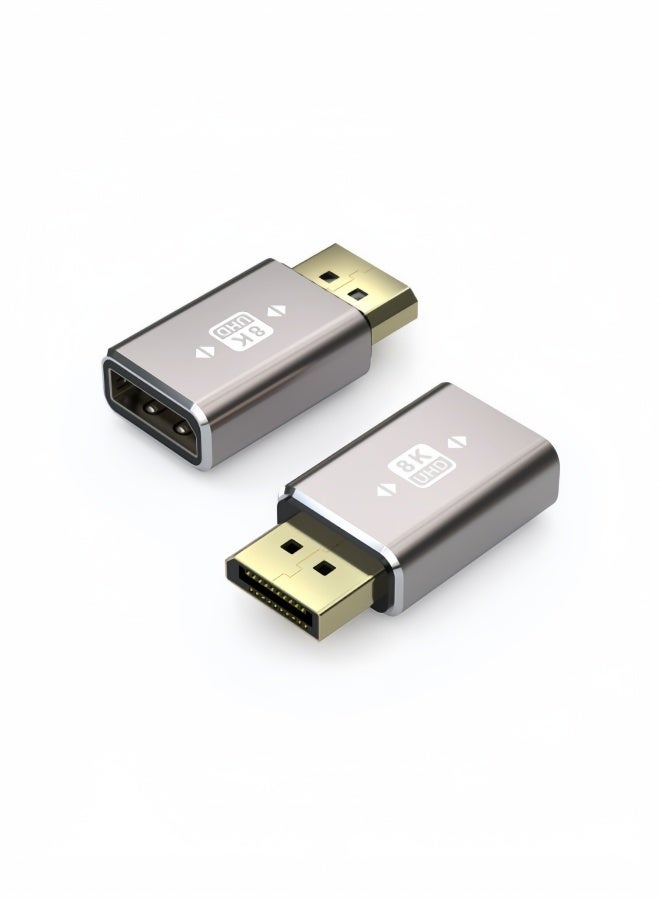 الصفحة الرئيسية محول Displayport Coupler (عبوة من 2 قطعة)، غلاف من السبائك المعدنية 8K UHD HDR Displayport (DP) 1.4 محول تمديد من ذكر إلى أنثى، متوافق مع الإصدارات 1.3 و 1.2 و 1.1 - Image 5