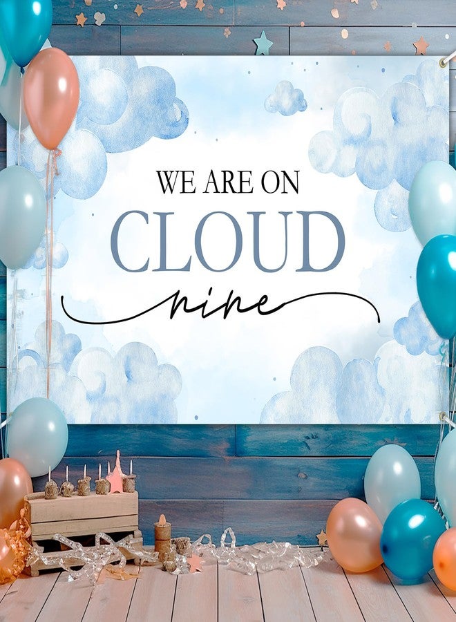 افيزانو لافتة استقبال مولود جديد من Avezano Cloud Nine، خلفية زرقاء سحابية لحفلة الكشف عن جنس المولود (6 × 3.6 قدم) - Image 2