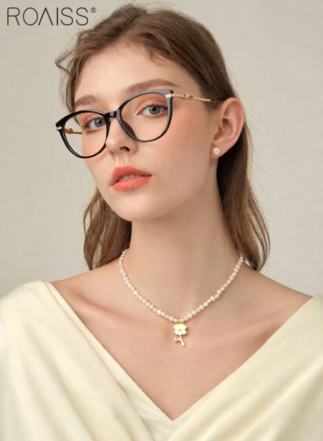 roaiss Stylish Blue Light Glasses for Woman Blue Light Filter Computer Reading Gaming TV Phones Cat Eye Photochromic Eyeglasses Anti Eyestrain Headache Eyewear 52mm - Image 2