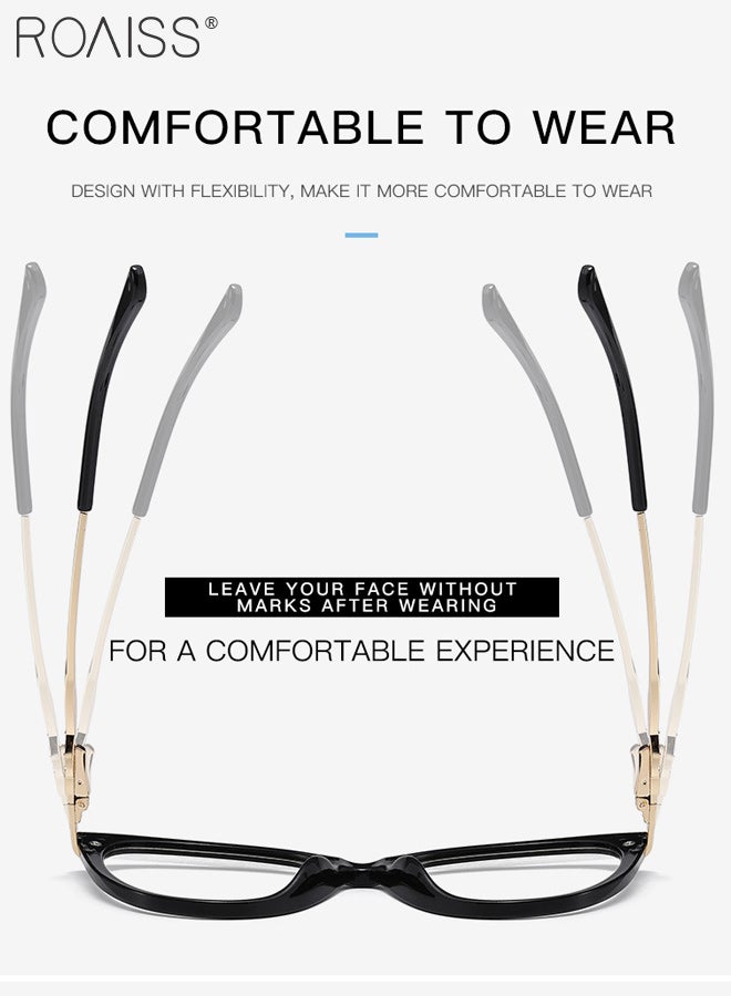 roaiss Stylish Blue Light Glasses for Woman Blue Light Filter Computer Reading Gaming TV Phones Cat Eye Photochromic Eyeglasses Anti Eyestrain Headache Eyewear 52mm - Image 4