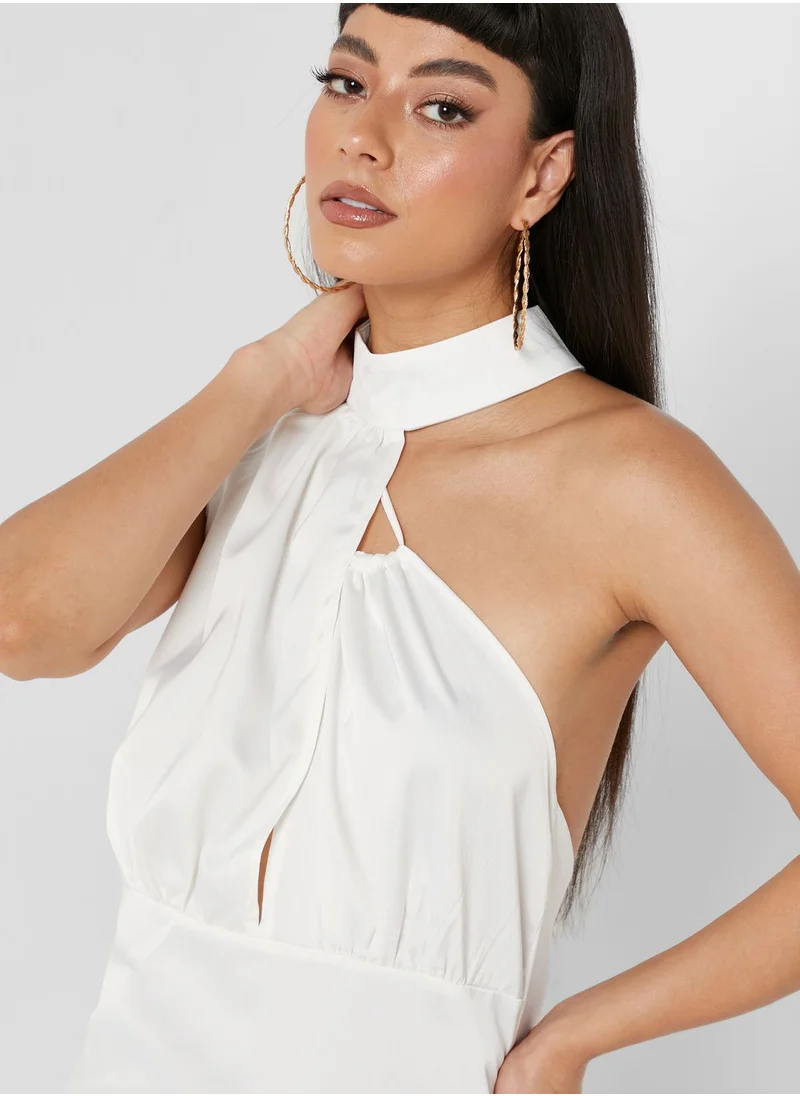 Miss Pap Halter Neck Open Back Bodycon Dress