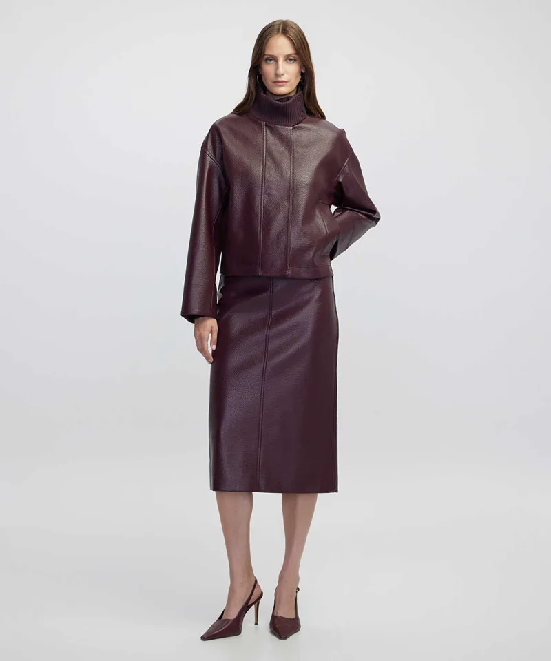 Ipekyol Leather-Effect Skirt