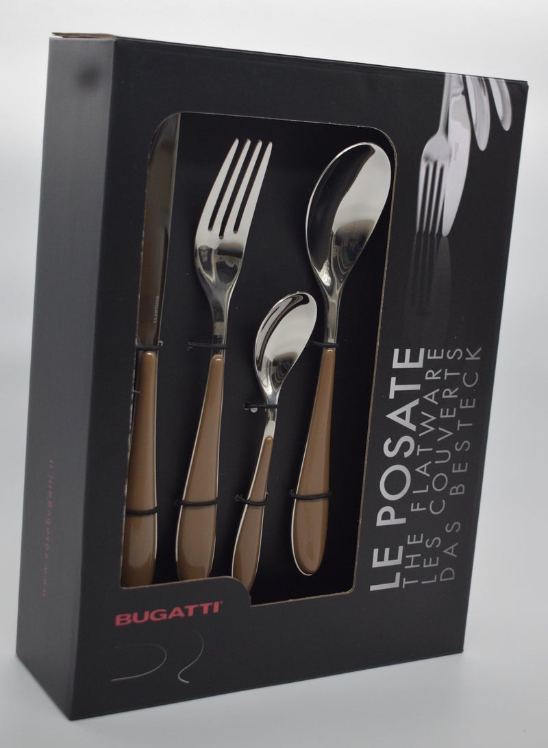 Bugatti Casa Bugatti GIOIA- 24 Piece Acrylic Brown Handle - Image 3