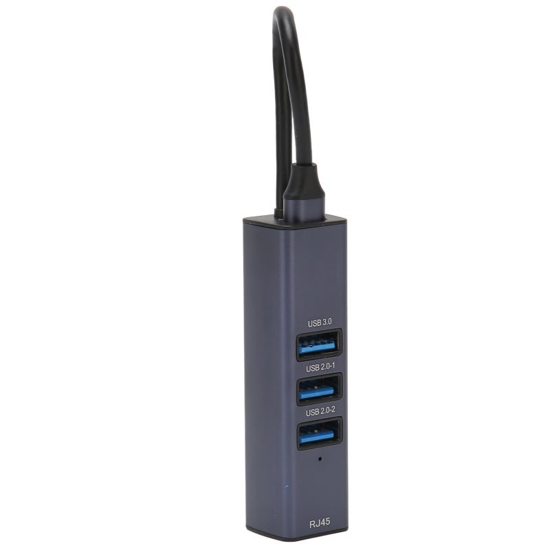 USB C Hub: 4-Port Aluminum Alloy Casing - 5Gbps Data Transfer Gigabit Ethernet Adapter for Laptops, Tablets - Image 1