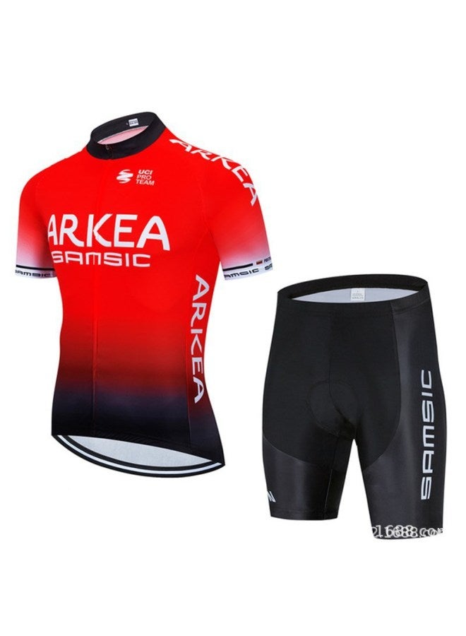 Hot Men's And Women's Short-sleeved Bib Cycling Suits Outdoor Bicycle Mountain Bike Short Tops And Shorts