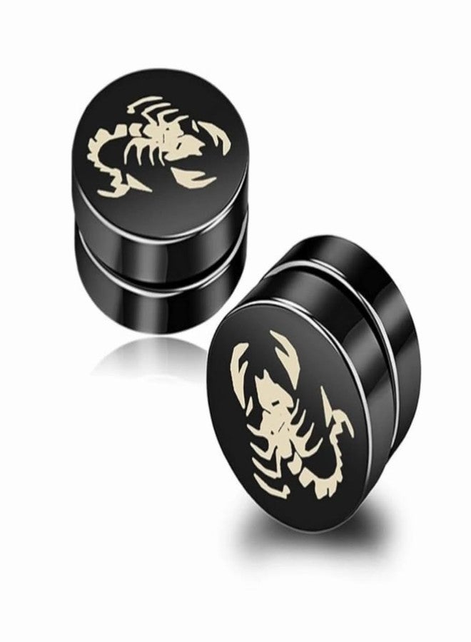 Buildcon Magnetic Earrings for Men, Non Piercing Ear Studs for Sensitive Ears, Stylish Magnetic Earrings for Men and Boys, Fashion Accessories for men and Special Occasions, 10x10mm Metal - Image 1