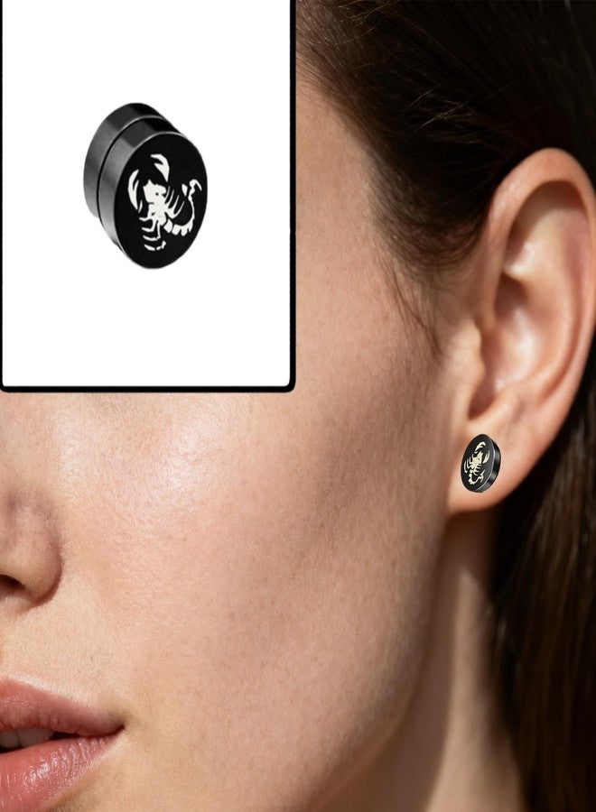 Buildcon Magnetic Earrings for Men, Non Piercing Ear Studs for Sensitive Ears, Stylish Magnetic Earrings for Men and Boys, Fashion Accessories for men and Special Occasions, 10x10mm Metal - Image 2