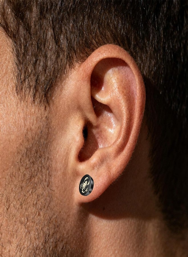 Buildcon Magnetic Earrings for Men, Non Piercing Ear Studs for Sensitive Ears, Stylish Magnetic Earrings for Men and Boys, Fashion Accessories for men and Special Occasions, 10x10mm Metal - Image 4