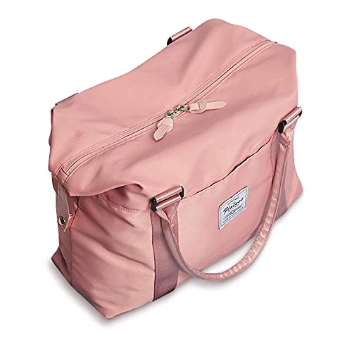 BJLFS Womens travel bags, weekender carry on for women, sports Gym Bag, workout duffel bag, overnight shoulder Bag fit 15.6 inch Laptop Pink Large - Image 1