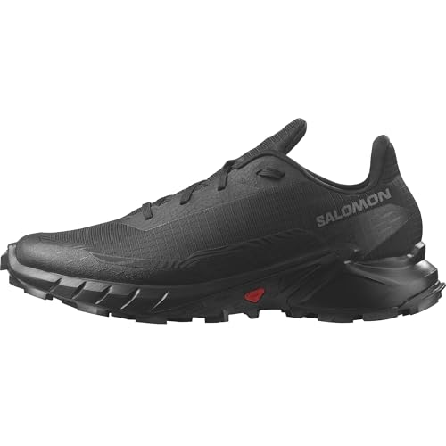Salomon Men’s Alphacross 5 Trail Running Shoes - Black/Black/Ebony - 7.5 - Image 1