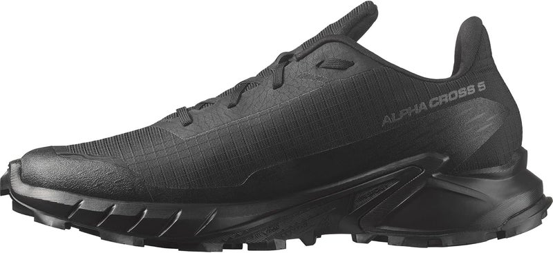 Salomon Men’s Alphacross 5 Trail Running Shoes - Black/Black/Ebony - 7.5 - Image 4