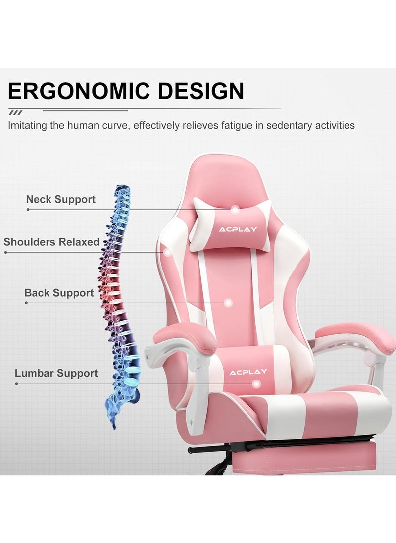 ACPLAY - High Back Gaming Chair,High Quality Ergonomic PC Computer Chair,Adjustable Swivel, Headrest & Lumbar Support,Ideal for Office,Computer & Gaming - Image 1