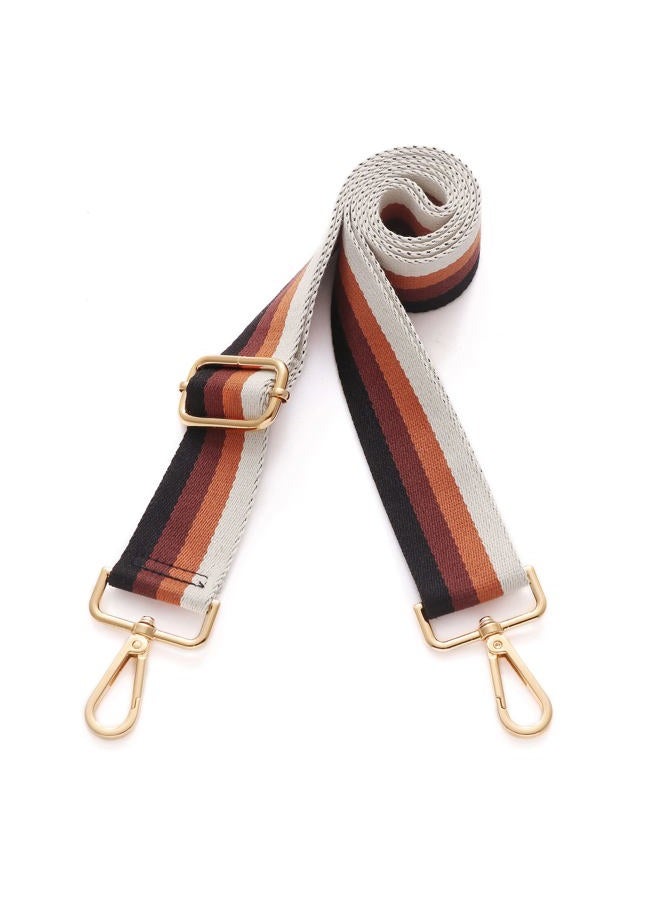S-Jacorry Purse Strap Replacement Crossbody Wide Shoulder Strap Adjustable Canvas Straps Handbag Strap Replacement Belts, Gold Buckle-193, 1.5inch, Canvas,simple - Image 1