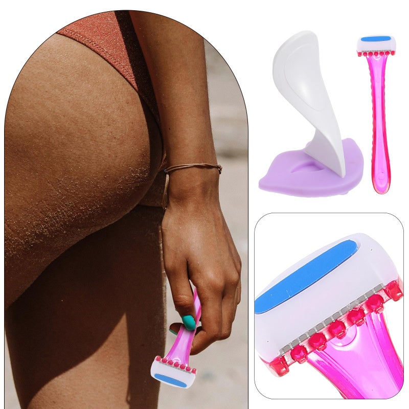 Women Electric Bikini Hair Trimmer Set with Shaving Stencil for Precise Grooming - Image 4