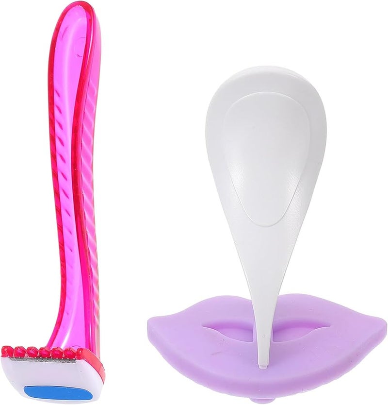 Women Electric Bikini Hair Trimmer Set with Shaving Stencil for Precise Grooming - Image 1