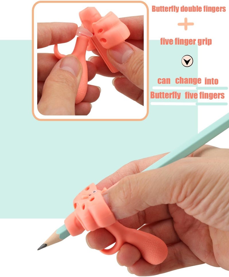JuneLsy Pencil Grips for Kids Handwriting gripper Pencil Holder Posture Correction Training Writing AIDS for preschooler Kids toddler Children 3-7Year - Image 3