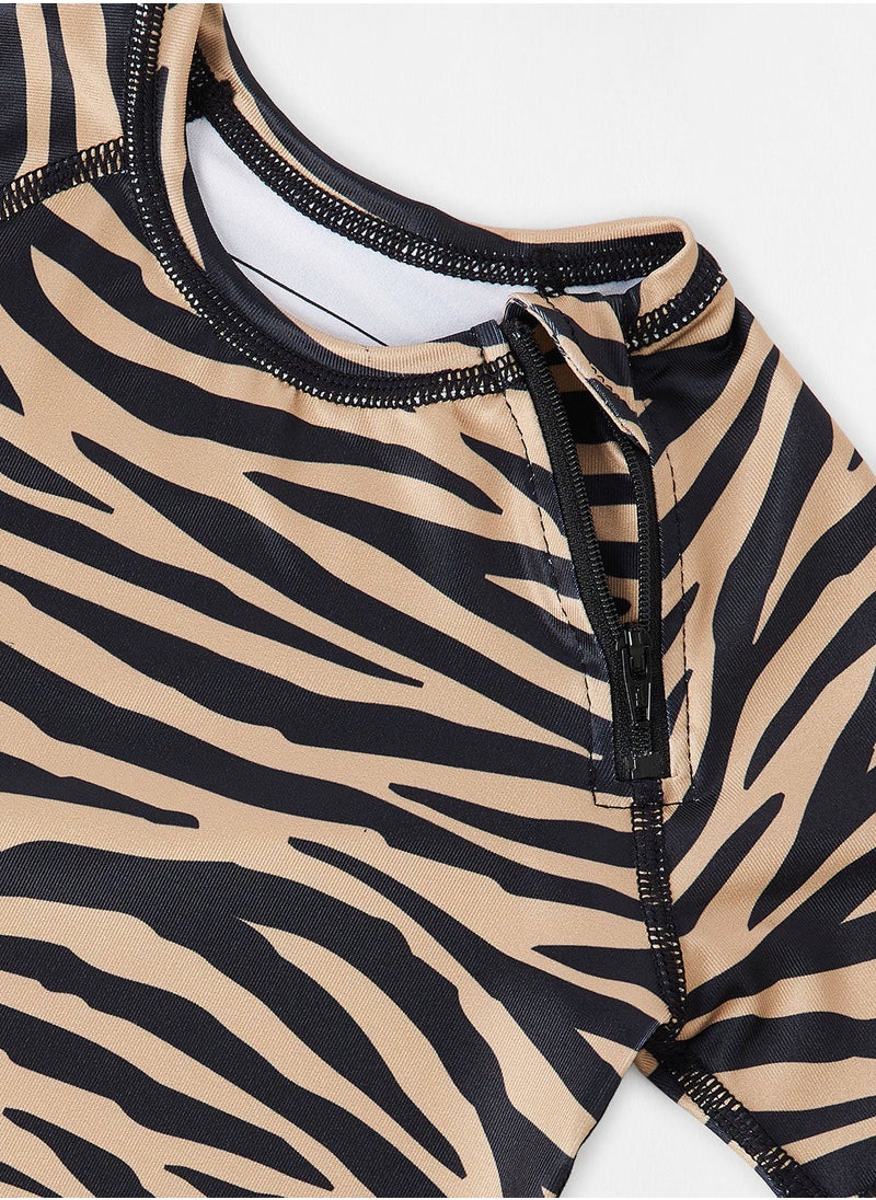 BEACH & BANDITS - Kids Unisex Tiger Shark Swim Top - Image 1
