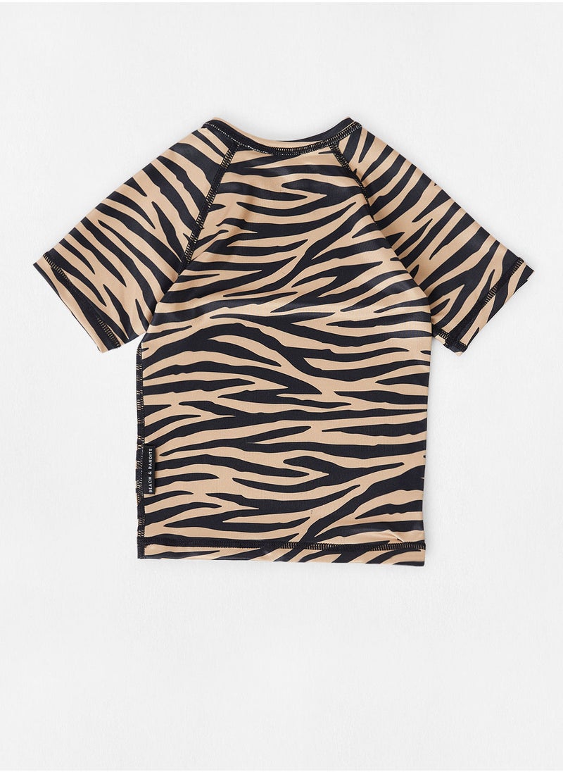 BEACH & BANDITS - Kids Unisex Tiger Shark Swim Top - Image 1