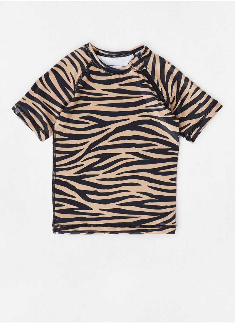 BEACH & BANDITS - Kids Unisex Tiger Shark Swim Top - Image 1