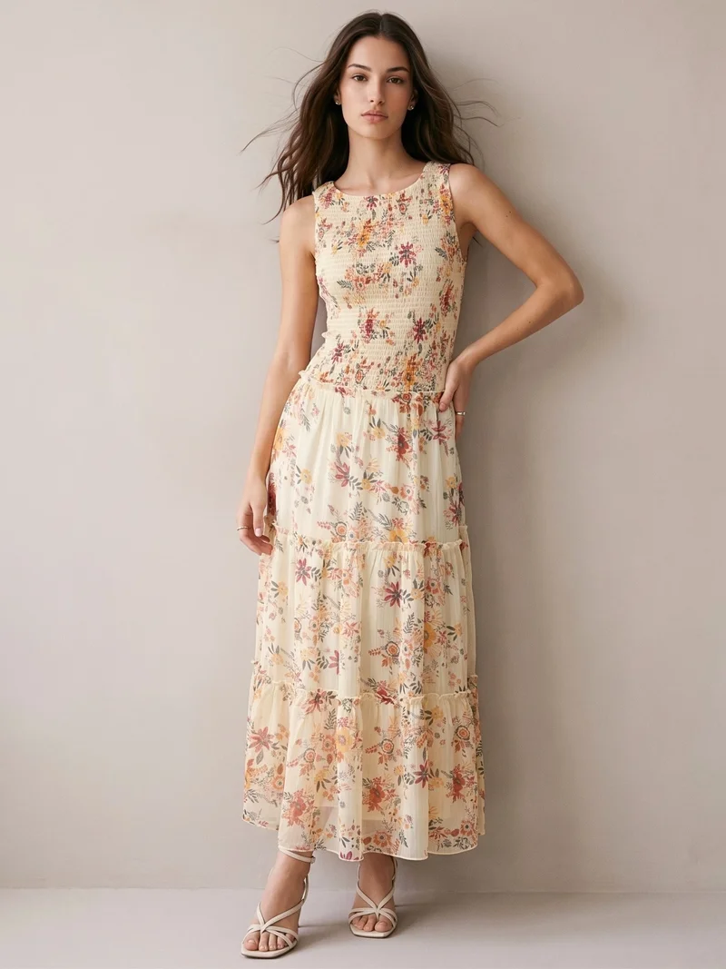 Multi Printed Maxi Dress