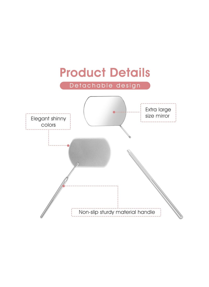 Generic - Lash Mirror Potable Eyelash Extensions Applicator Supplies 1 Piece Stainless Detachable False Eyelashes Mirror Multi-functional Mouth Examination Mirror Eye Make-up Tools (1 PC Silver) - Image 1