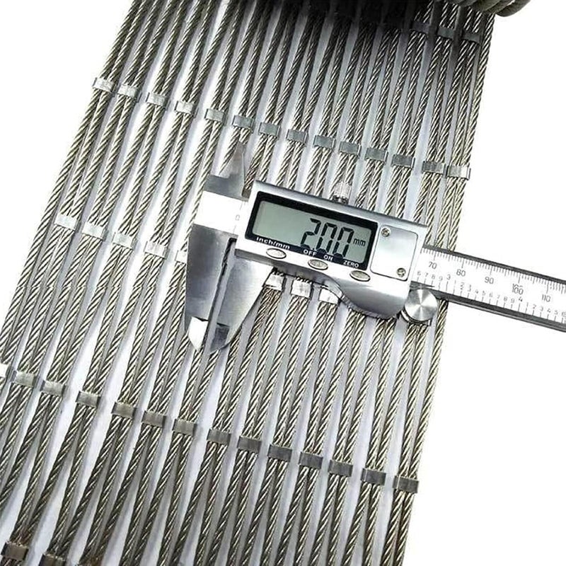 Stainless Steel Rope Wire Mesh Stainless Steel Garden Netting Deer Cable Wire Rope 2mm Diameter Safety Netting Animal Barrier Fence Poultry Netting for Zoo Cage Fence, Balcony, Stair(5cm,2x6m) - Image 3