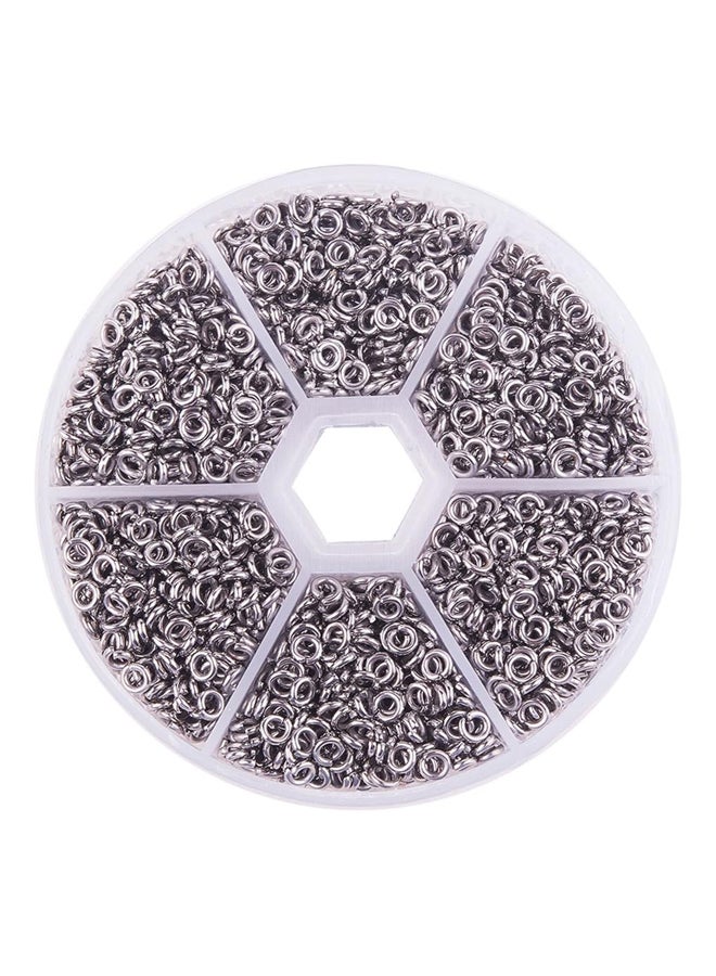 Panda Hole One Box 4mm 304 Stainless Steel Open Link Rings for Jewelry Making - Image 1